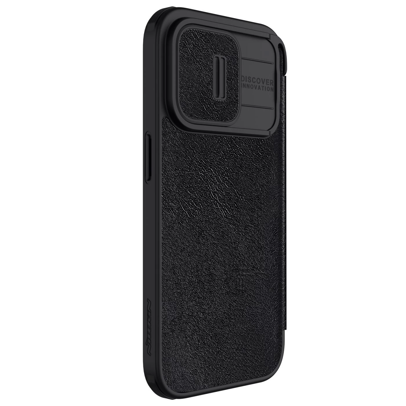Apple iPhone 15 Pro Max suojakotelo musta NILLKIN QIN PRO LEATHER
