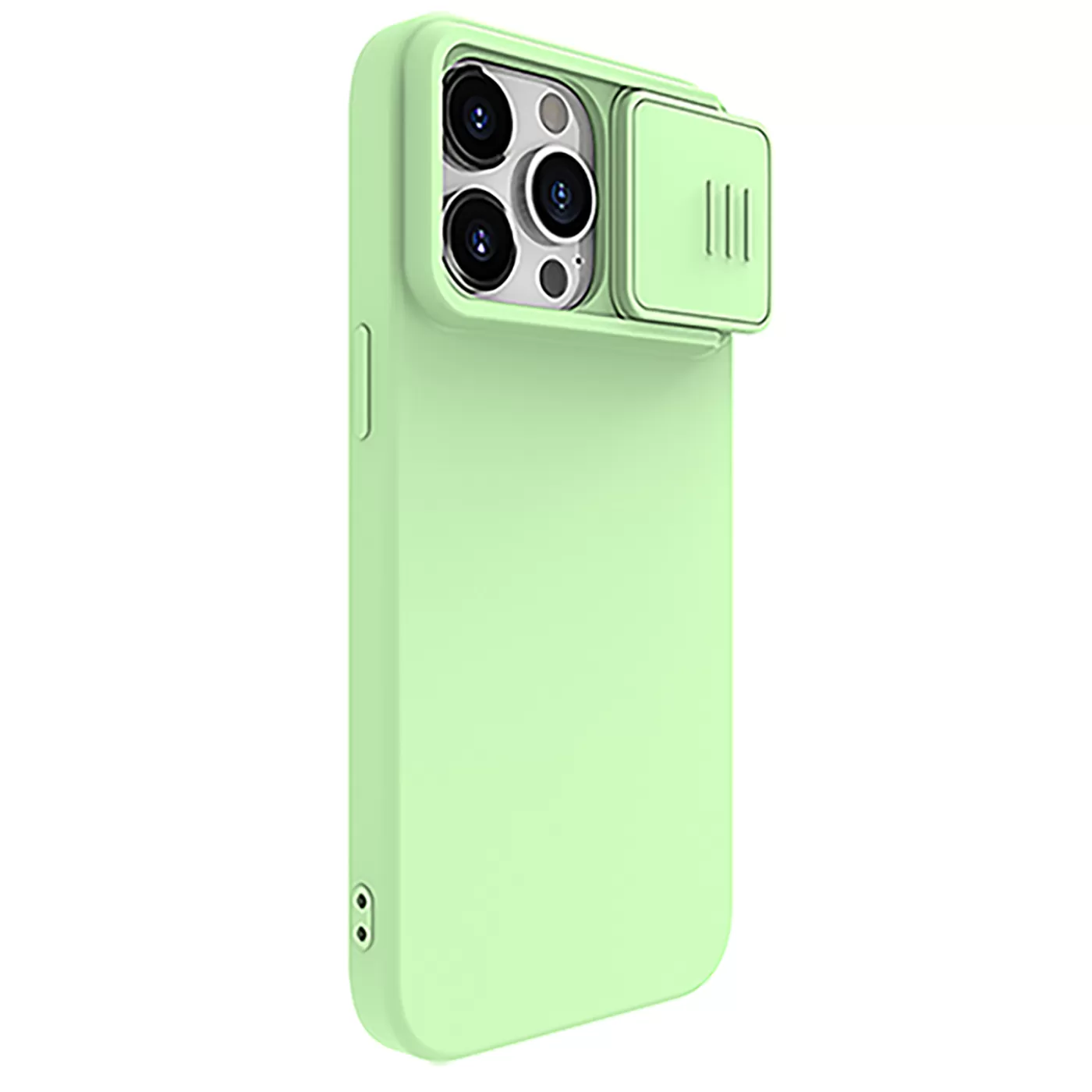 Apple iPhone 15 Pro Max чехол зеленый NILLKIN CAMSHIELD SILKY MAGNETIC SILICON