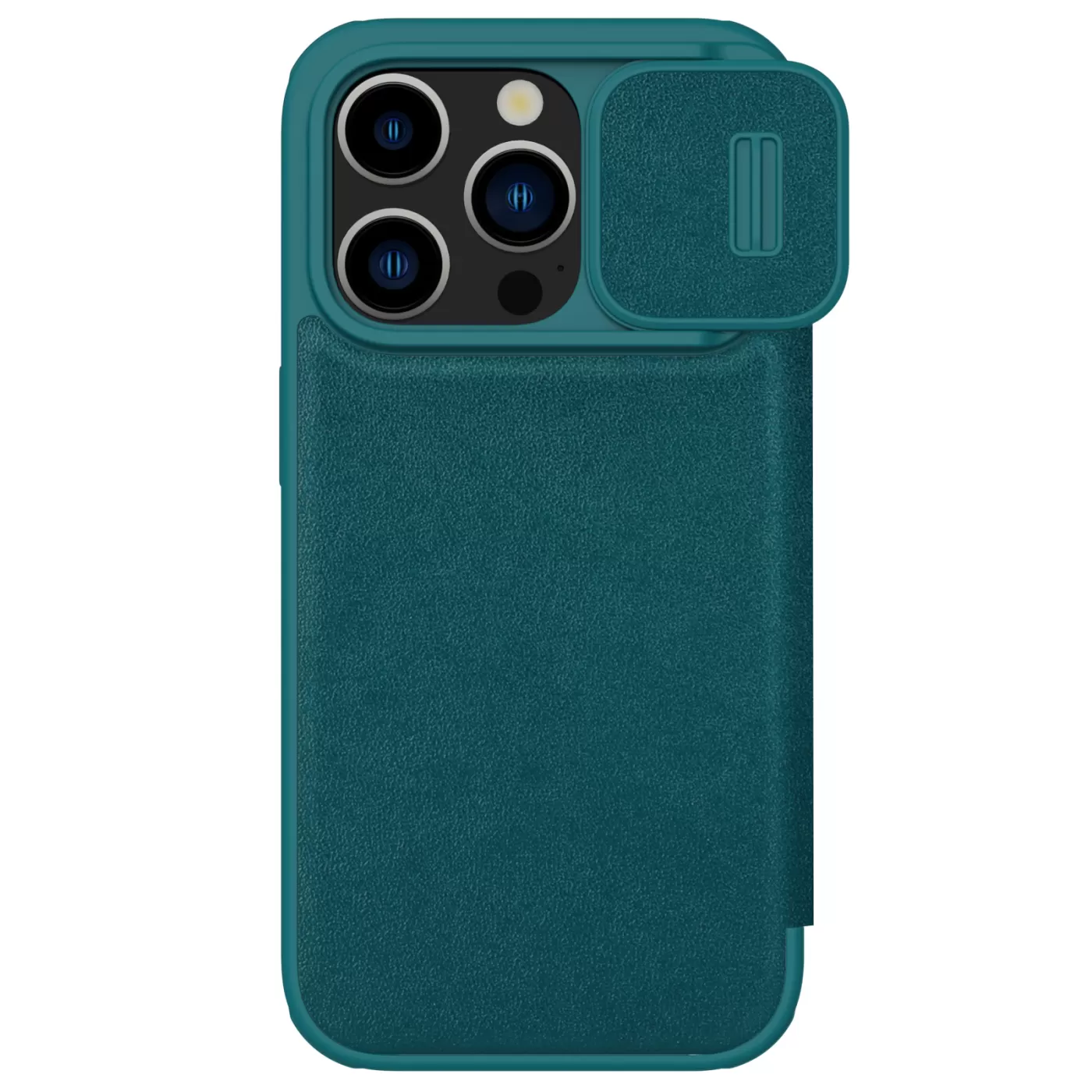 Apple iPhone 15 Pro Max suojakotelo vihreä NILLKIN QIN PRO LEATHER (PLAIN VERSION)