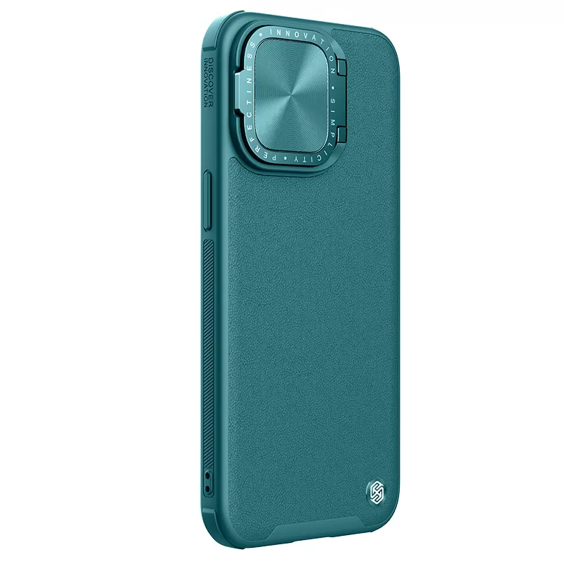 Apple iPhone 15 Pro Max suojakuori vihreä NILLKIN CAMSHIELD PROP LEATHER MAGNETIC