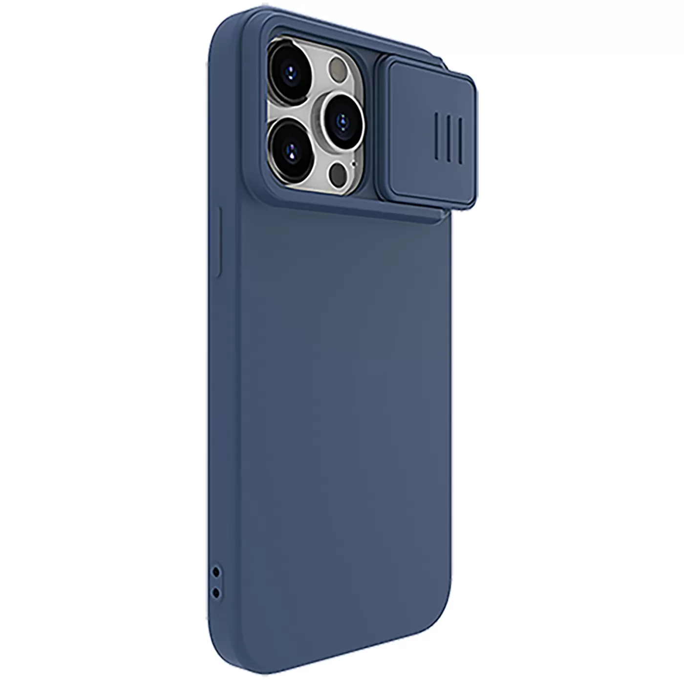 Apple iPhone 15 Pro Max suojakuori sininen NILLKIN CAMSHIELD SILKY MAGNETIC SILICON