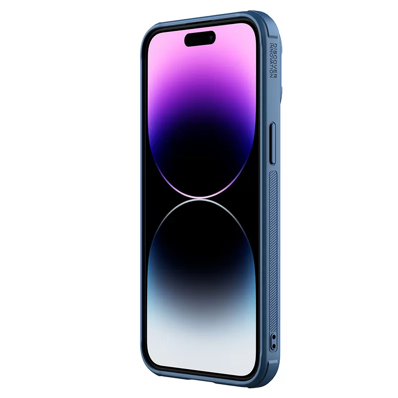 Apple iPhone 15 Pro Max vāciņš zils NILLKIN CAMSHIELD PROP LEATHER MAGNETIC
