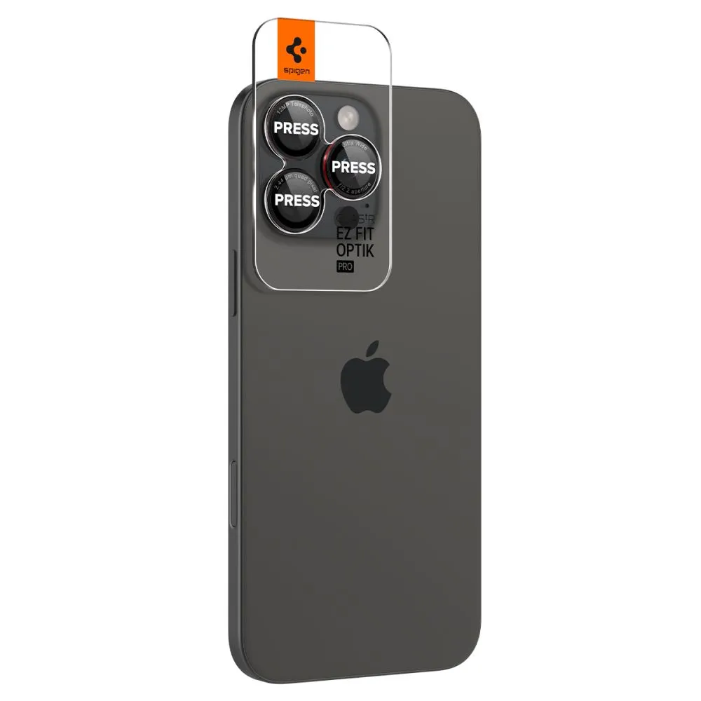 Apple iPhone 15 Pro Max apsauginis stiklas  SPIGEN OPTIK PRO L-SERIES GLAS.TR ”EZ FIT” CAMERA PROTECTOR 2-PACK