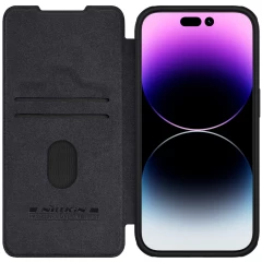 Apple iPhone 15 Pro Max suojakotelo musta NILLKIN QIN PRO LEATHER