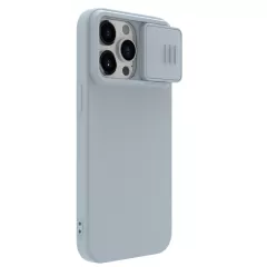 Apple iPhone 15 Pro Max чехол серый NILLKIN CAMSHIELD SILKY SILICONE