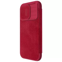 Apple iPhone 15 Pro Max suojakotelo punainen NILLKIN QIN PRO LEATHER