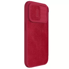Apple iPhone 15 Pro Max suojakotelo punainen NILLKIN QIN PRO LEATHER