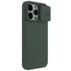 Apple iPhone 15 Pro Max suojakuori vihreä NILLKIN CAMSHIELD SILKY SILICON