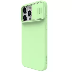 Apple iPhone 15 Pro Max чехол зеленый NILLKIN CAMSHIELD SILKY MAGNETIC SILICON