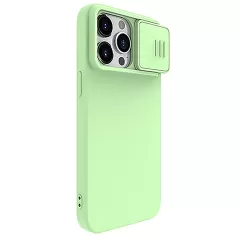 Apple iPhone 15 Pro Max чехол зеленый NILLKIN CAMSHIELD SILKY MAGNETIC SILICON