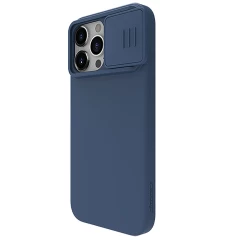 Apple iPhone 15 Pro Max чехол синий NILLKIN CAMSHIELD SILKY SILICON