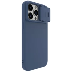 Apple iPhone 15 Pro Max чехол синий NILLKIN CAMSHIELD SILKY SILICON