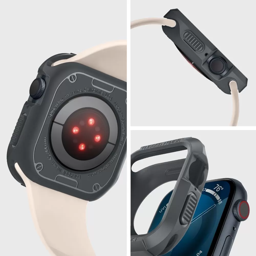 Apple Watch 9 suojakuori, suojakotelo  SPIGEN RUGGED ARMOR (44/45 MM)