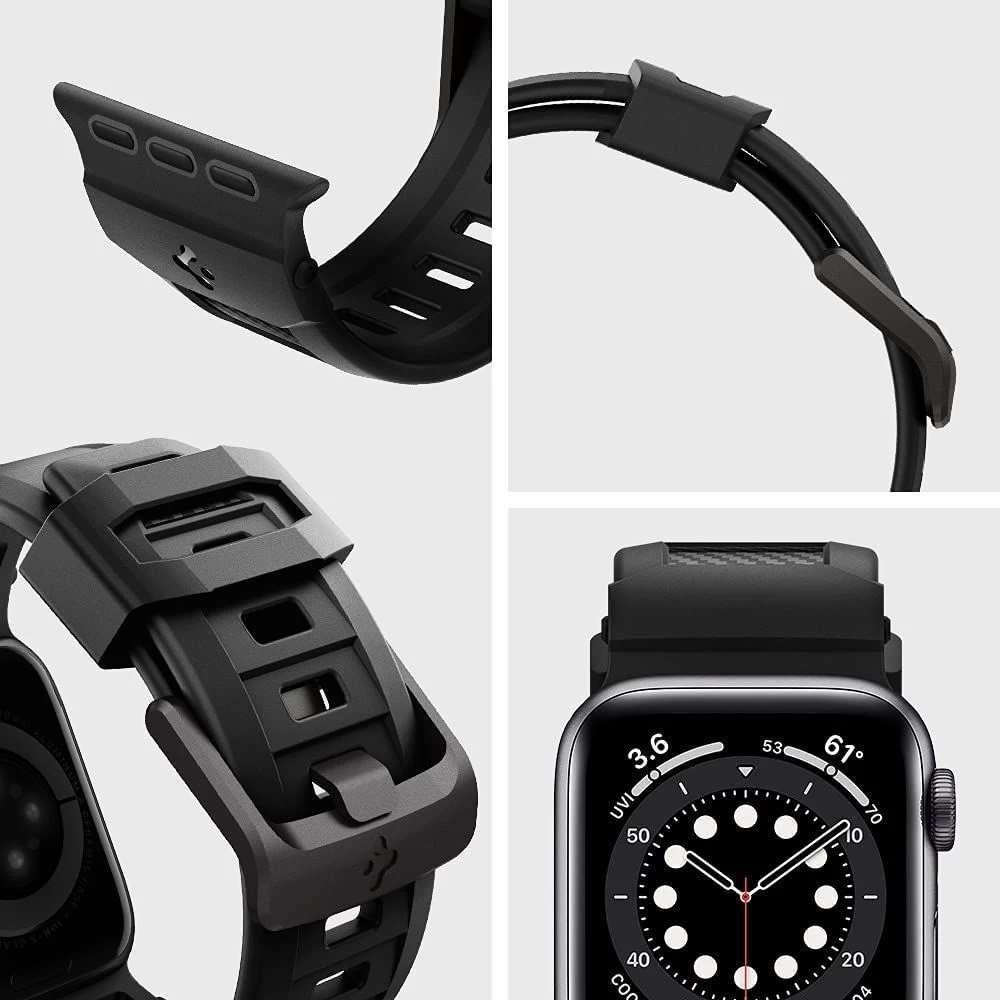 Apple Watch 9 siksniņa melns SPIGEN RUGGED BAND (38/40/41mm)
