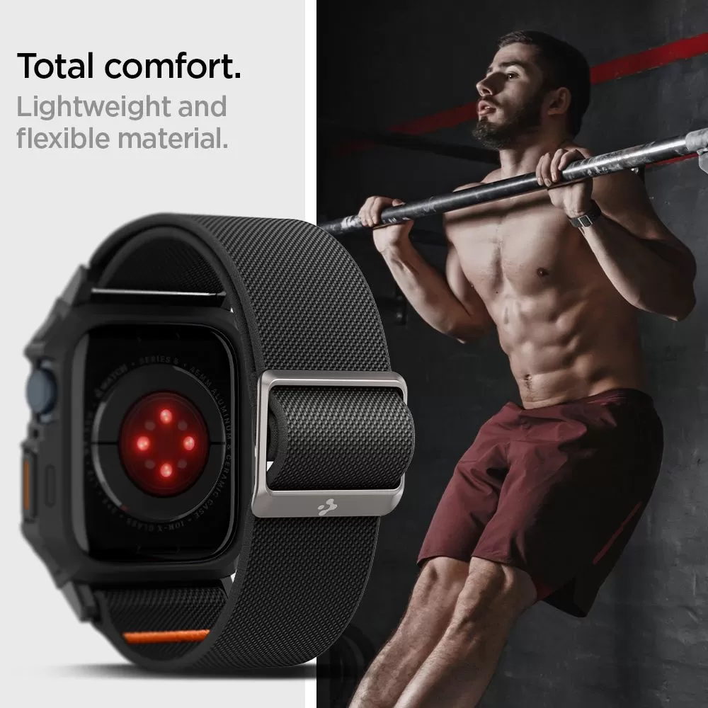 Apple Watch 9 siksniņa melns SPIGEN LITE FIT ”PRO” (44 / 45 MM)