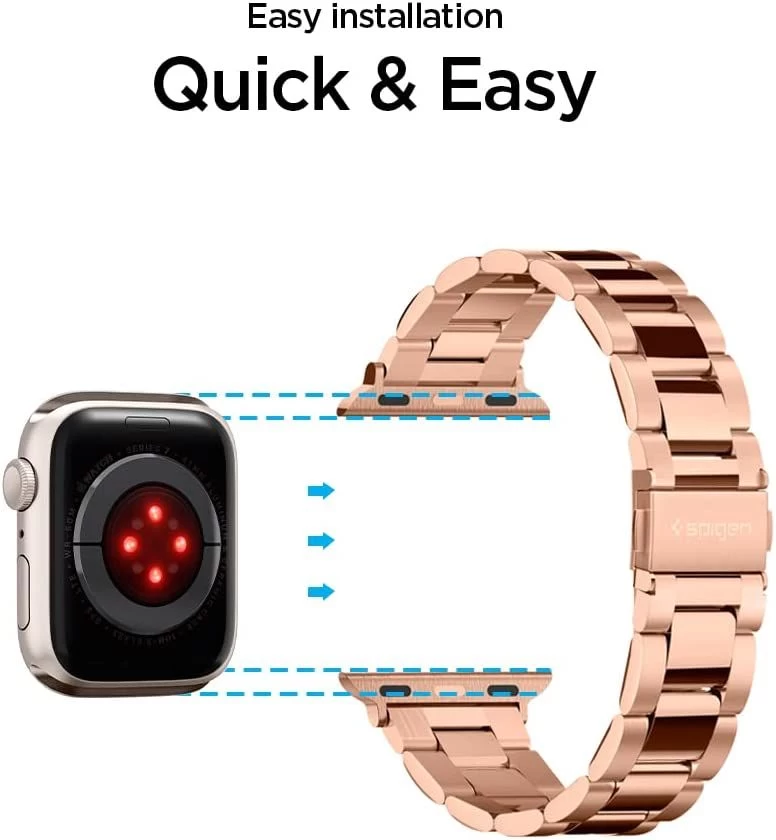 Apple Watch 9 siksniņa rozā zelta SPIGEN MODERN FIT BAND (38/40/41mm)