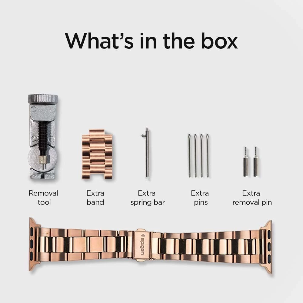 Apple Watch 9 siksniņa rozā zelta SPIGEN MODERN FIT BAND (38/40/41mm)
