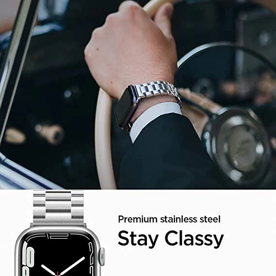 Apple Watch 9 siksniņa sudraba SPIGEN MODERN FIT BAND (42/44/45/49mm)