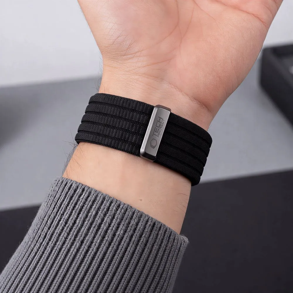 Apple Watch 9 Viedpulksteņu siksniņas melns TECH-PROTECT NYLON SPORT (44/45/46/49 MM)