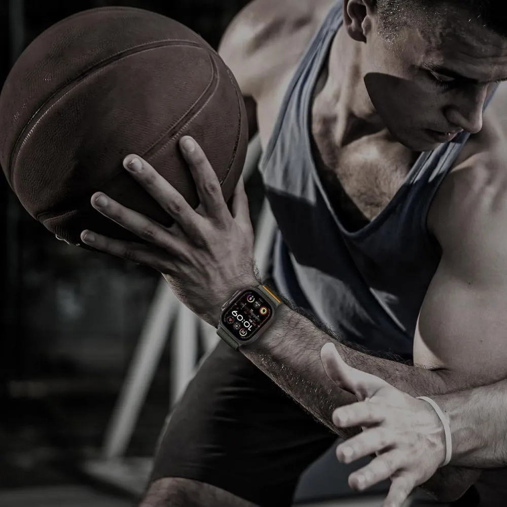 Apple Watch 9 siksniņa zaļš TECH-PROTECT NYLON SLIP (44/45/46/49 MM)