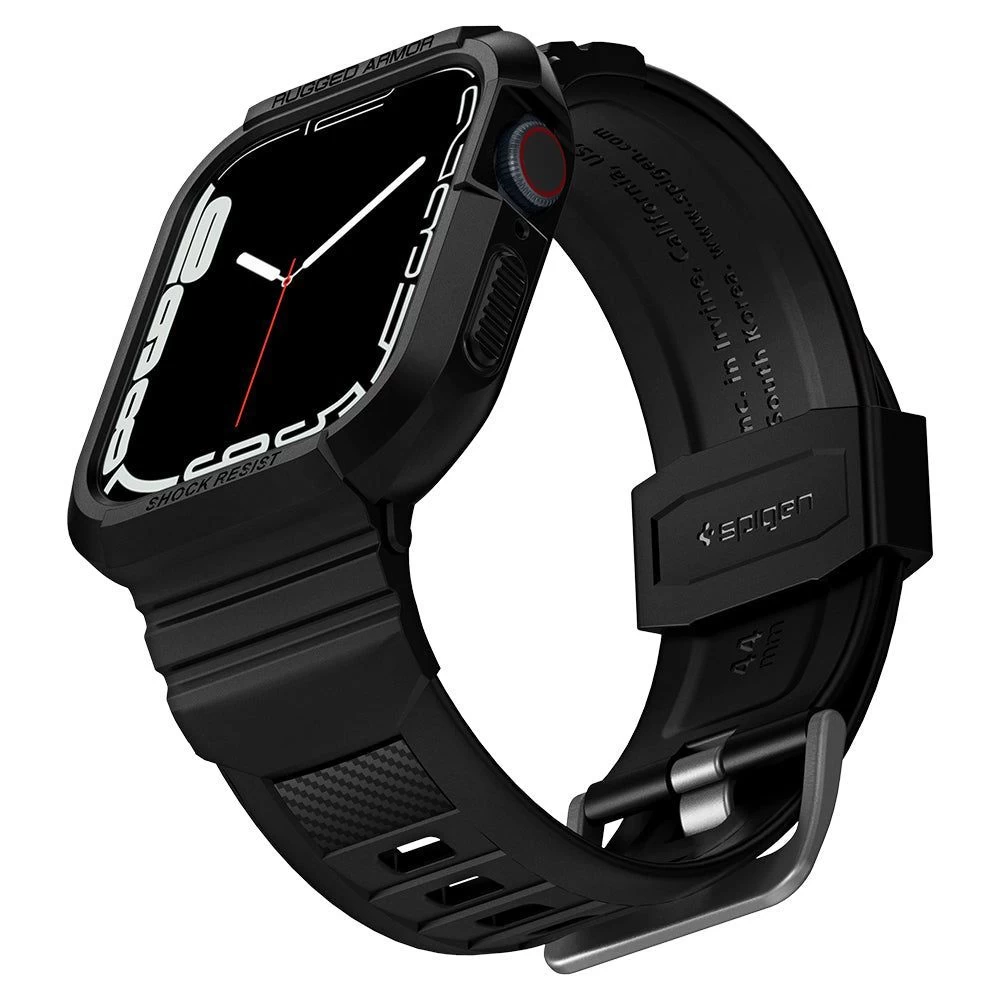 Apple Watch 9 siksniņa melns SPIGEN RUGGED ARMOR ”PRO” (44/45mm)