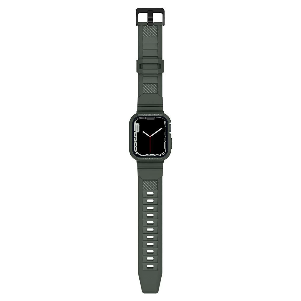 Apple Watch 9 siksniņa zaļš SPIGEN RUGGED ARMOR ”PRO” (44/45mm)