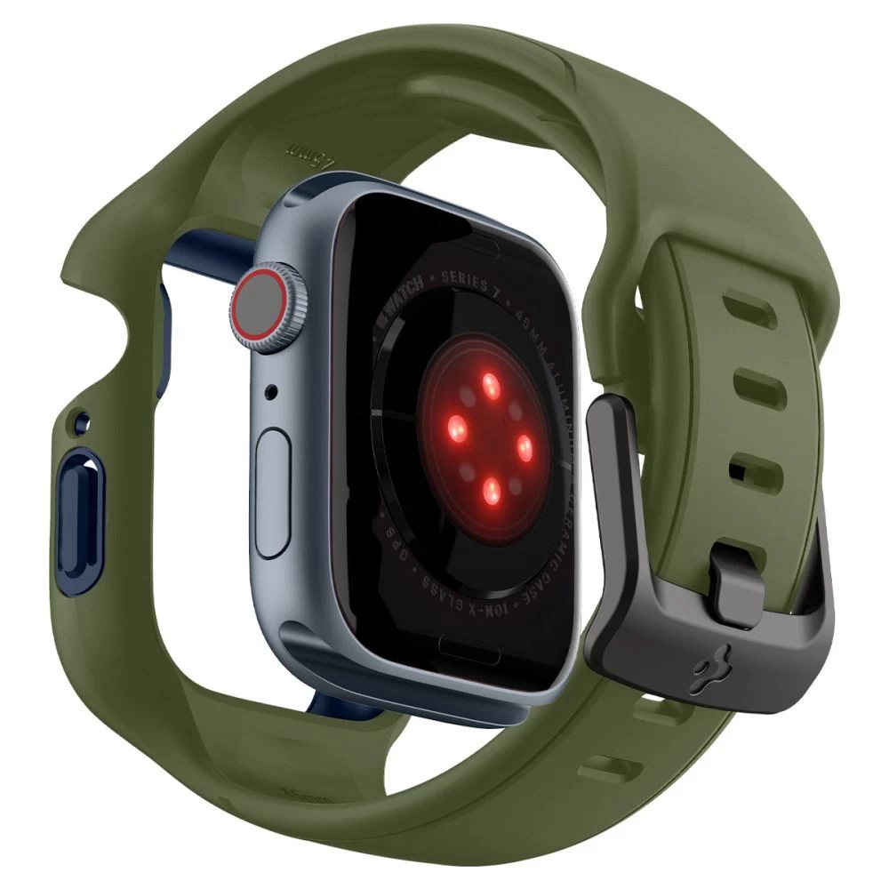 Apple Watch 9 siksniņa zaļš SPIGEN LIQUID AIR ”PRO” (45mm)