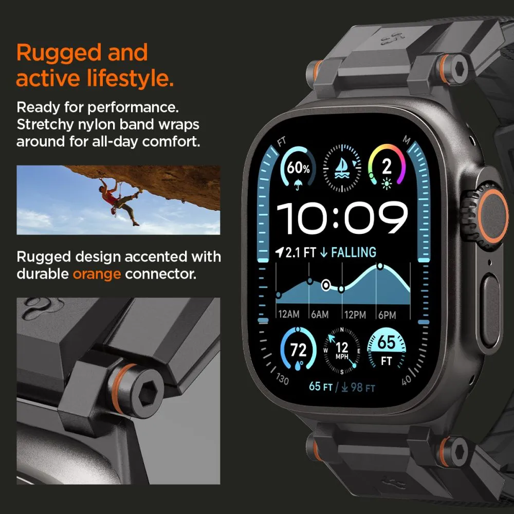 Apple Watch Ultra 2 / 3 skal, fodral svart SPIGEN DURAPRO ARMOR ULTRA (49 MM)