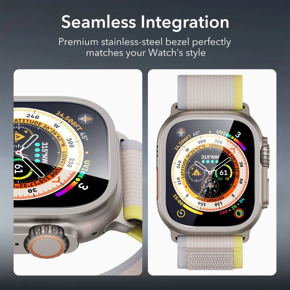 Apple Watch Ultra 2 / 3 apsauginis stiklas  ESR ARMORITE TEMPERED GLASS 2-PACK (49 MM)