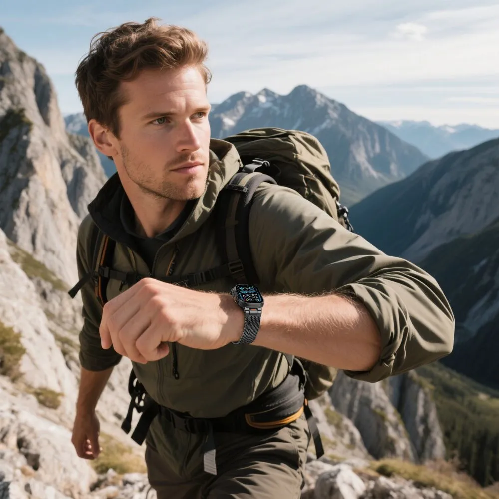 Apple Watch Ultra 2 / 3 Viedpulksteņu siksniņas melns TECH-PROTECT MILANO VANGUARD (49 MM)