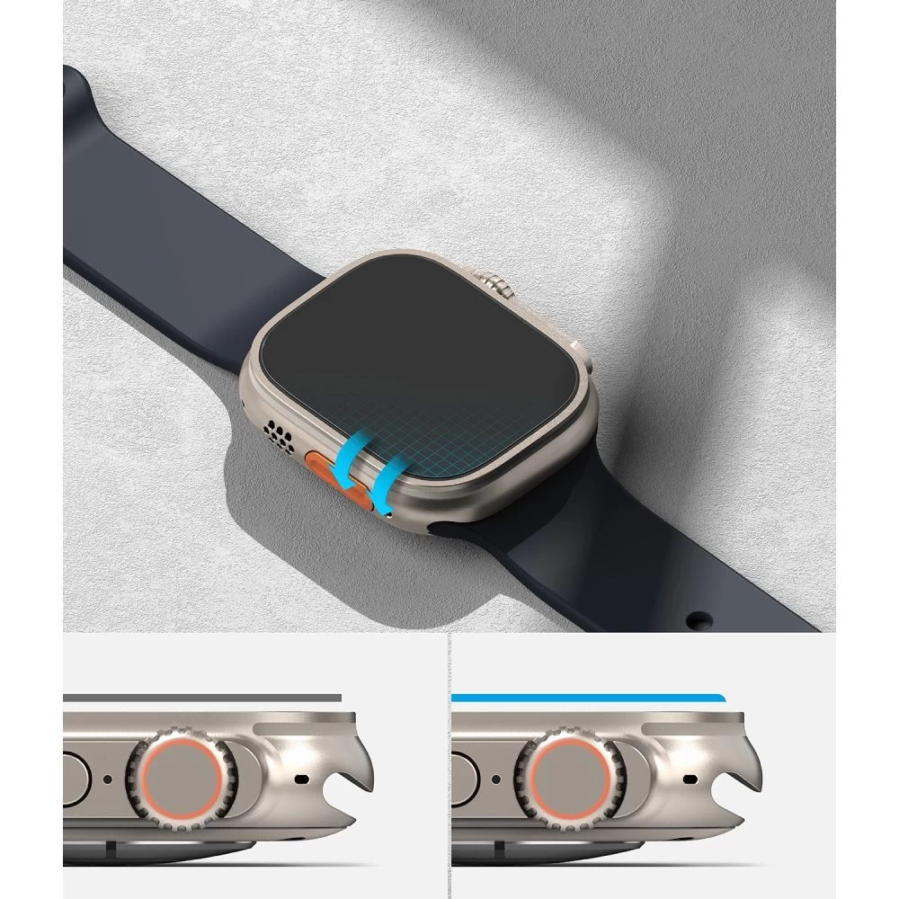 Apple Watch Ultra 2 / 3 apsauginis stiklas  RINGKE ID FC (49mm) (4-pack)