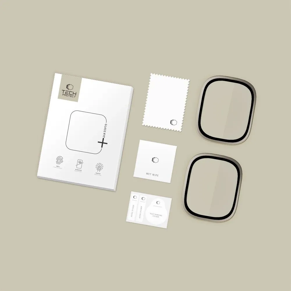 Apple Watch Ultra 2 / 3 aizsargstikls  TECH-PROTECT GLASS RING 2-PACK (49 MM)