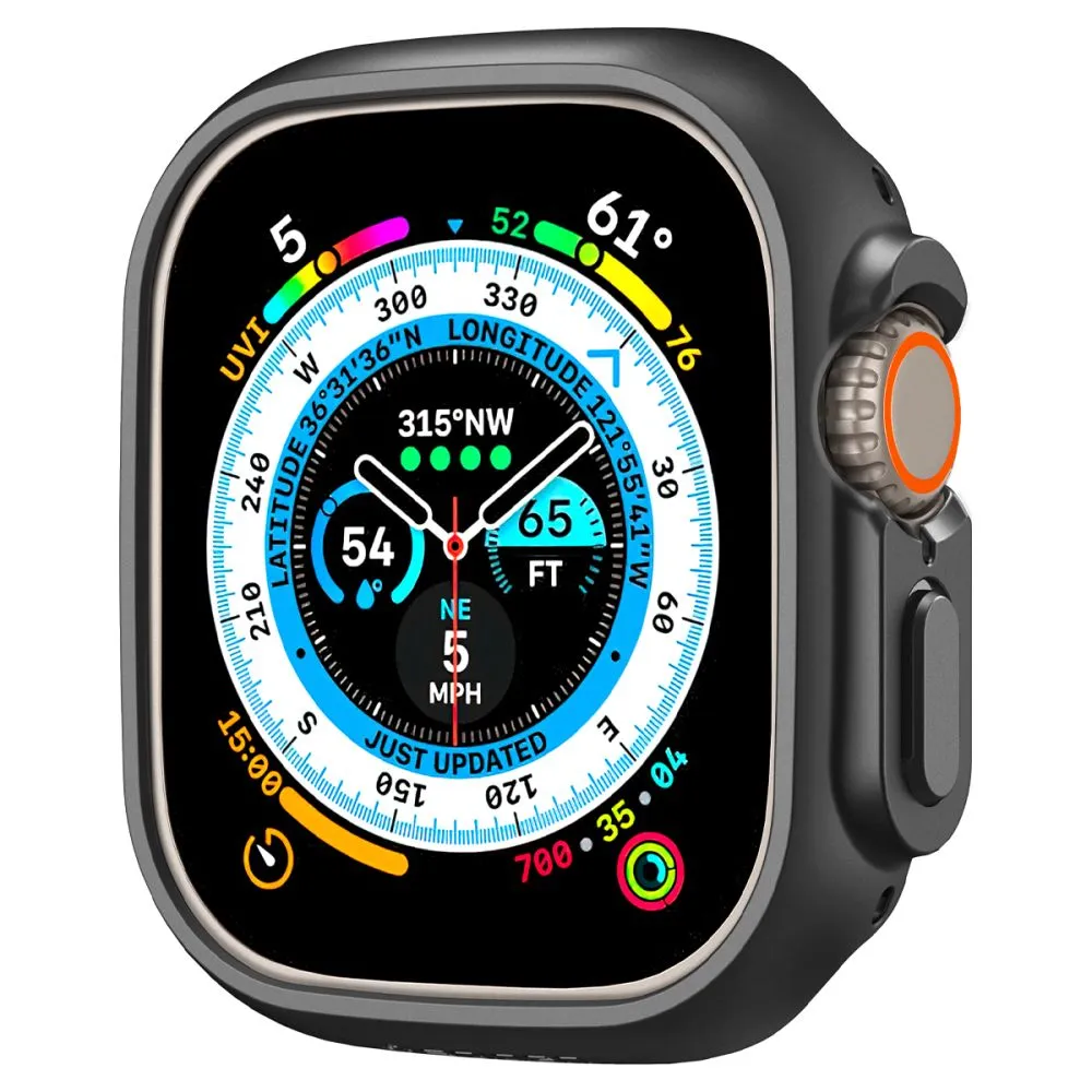 Apple Watch Ultra 2 / 3 suojakuori, suojakotelo musta SPIGEN THIN FIT (49 MM)