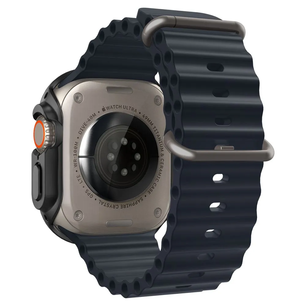 Apple Watch Ultra 2 / 3 suojakuori, suojakotelo musta SPIGEN THIN FIT (49 MM)