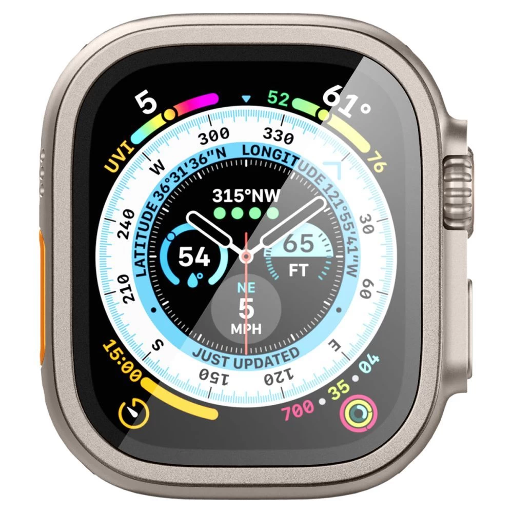 Apple Watch Ultra 2 / 3 apsauginis stiklas  SPIGEN GLAS.TR SLIM PRO (49 mm)