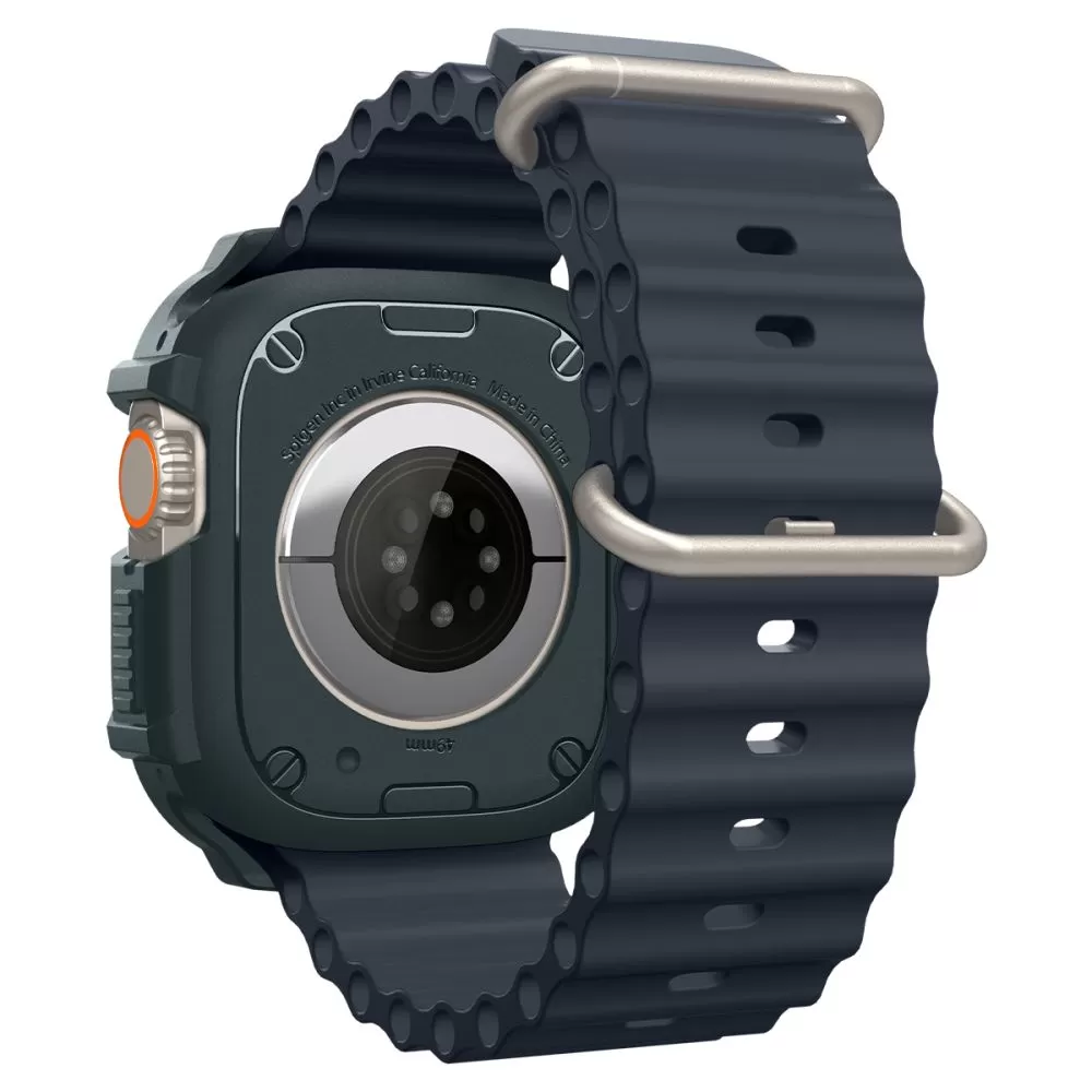 Apple Watch Ultra 2 / 3 skal, fodral grön SPIGEN RUGGED ARMOR (49 MM)
