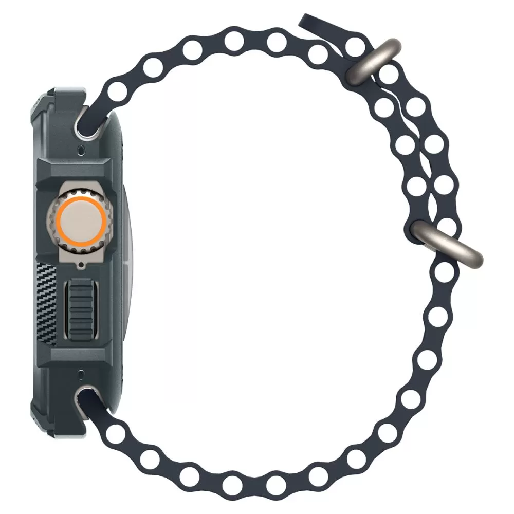 Apple Watch Ultra 2 / 3 skal, fodral grön SPIGEN RUGGED ARMOR (49 MM)