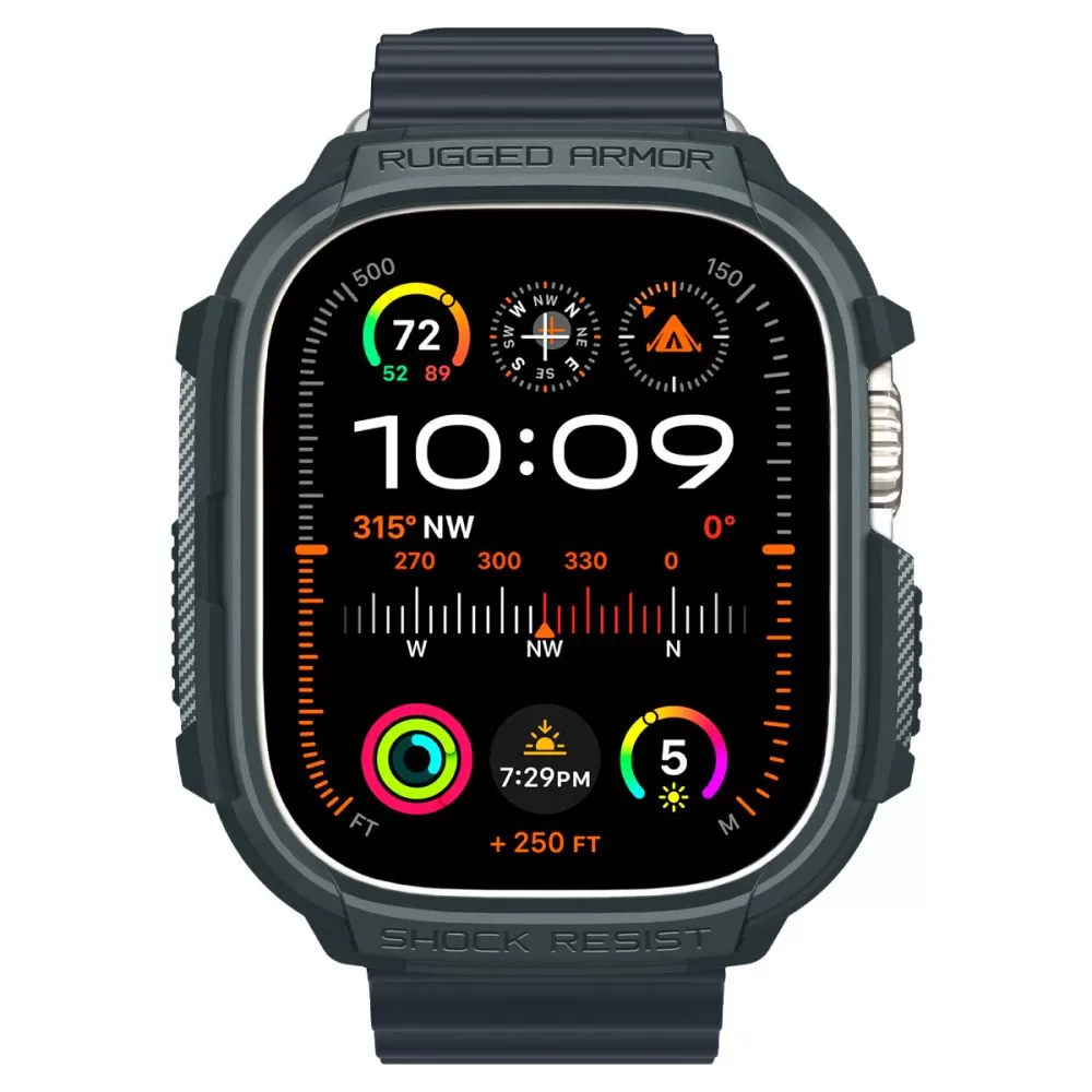 Apple Watch Ultra 2 / 3 skal, fodral grön SPIGEN RUGGED ARMOR (49 MM)