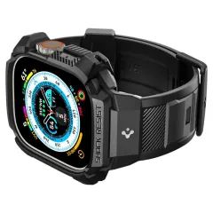 Apple Watch Ultra 2 / 3 siksniņa melns SPIGEN RUGGED ARMOR ”PRO” (49 MM)
