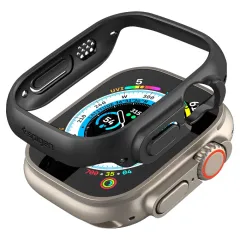 Apple Watch Ultra 2 / 3 suojakuori, suojakotelo musta SPIGEN THIN FIT (49 MM)