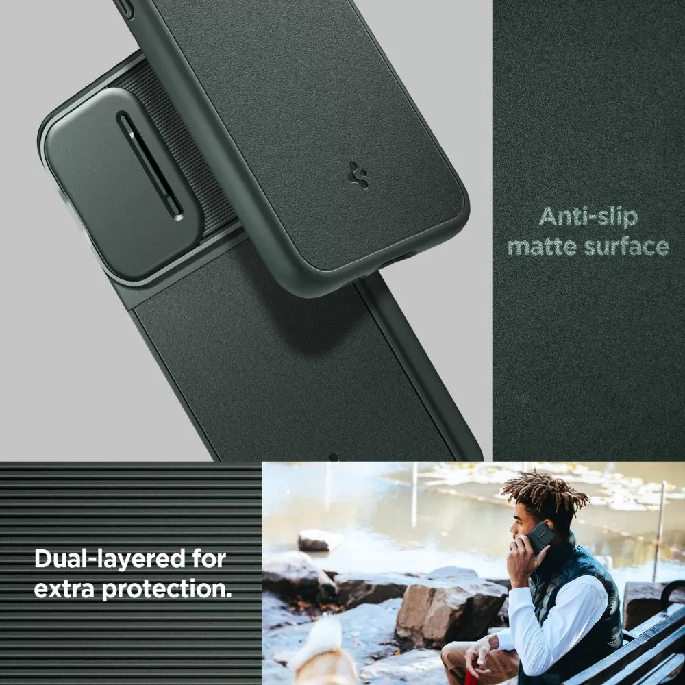 Samsung Galaxy S23 FE case green SPIGEN OPTIK ARMOR