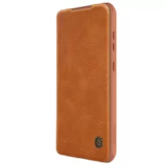 Samsung Galaxy S23 FE case brown NILLKIN QIN PRO LEATHER