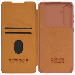 Samsung Galaxy S23 FE case brown NILLKIN QIN PRO LEATHER