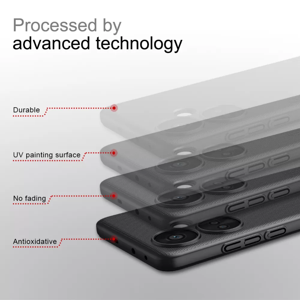 OnePlus Nord CE 3 5G skal röd NILLKIN SUPER FROSTED SHIELD CE3