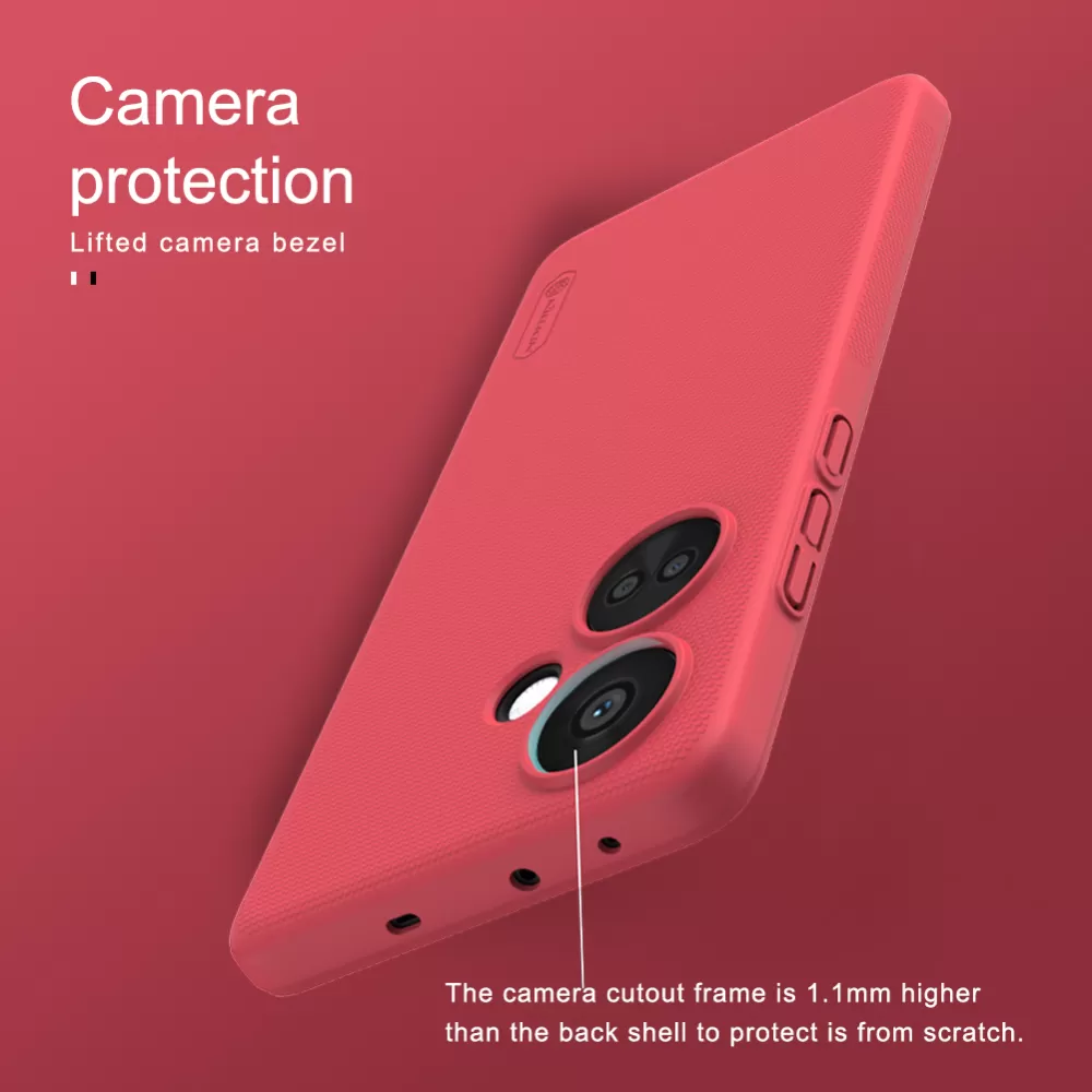 OnePlus Nord CE 3 5G skal röd NILLKIN SUPER FROSTED SHIELD CE3