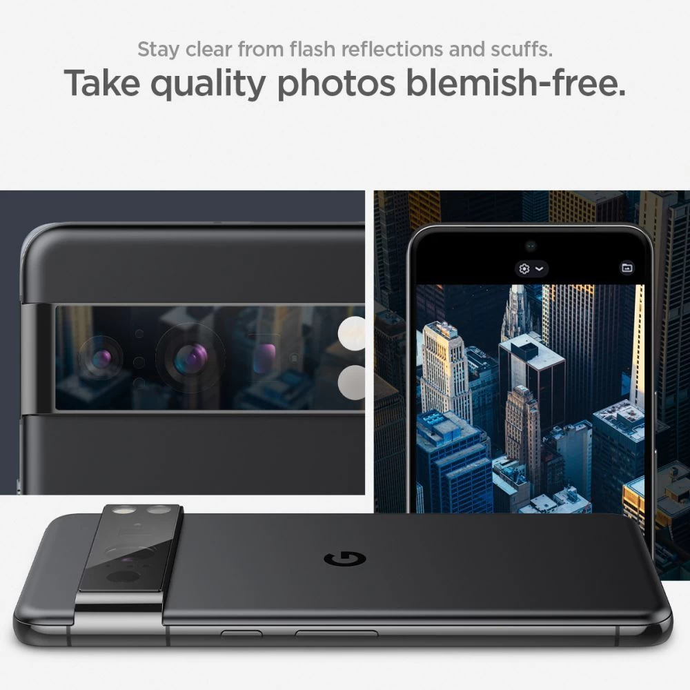Google Pixel 8 panssarilasi  SPIGEN OPTIK.TR ”EZ FIT” CAMERA PROTECTOR 2-PACK