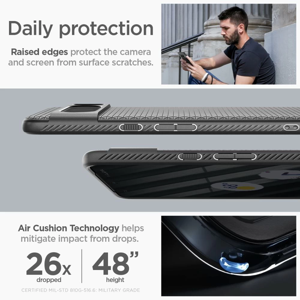 Google Pixel 8 Pro case black SPIGEN LIQUID AIR