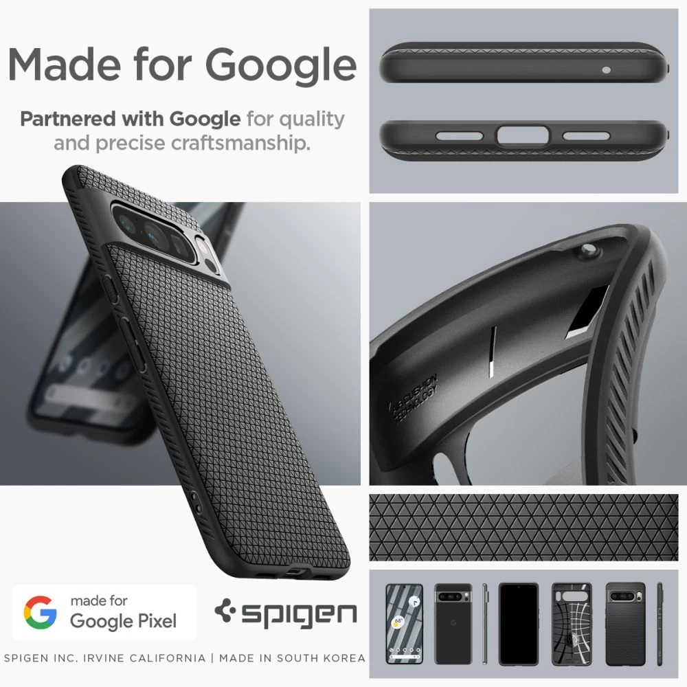 Google Pixel 8 Pro case black SPIGEN LIQUID AIR