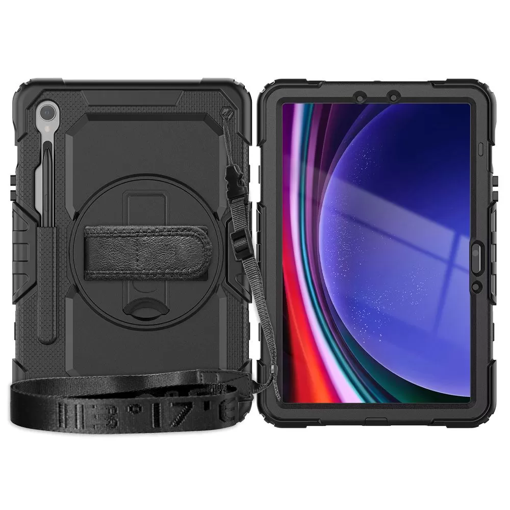 Samsung Galaxy Tab S9 FE tablet skal, fodral svart TECH-PROTECT SOLID360 10.9 X510 / X516B