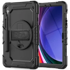 Samsung Galaxy Tab S9 FE tablet skal, fodral svart TECH-PROTECT SOLID360 10.9 X510 / X516B
